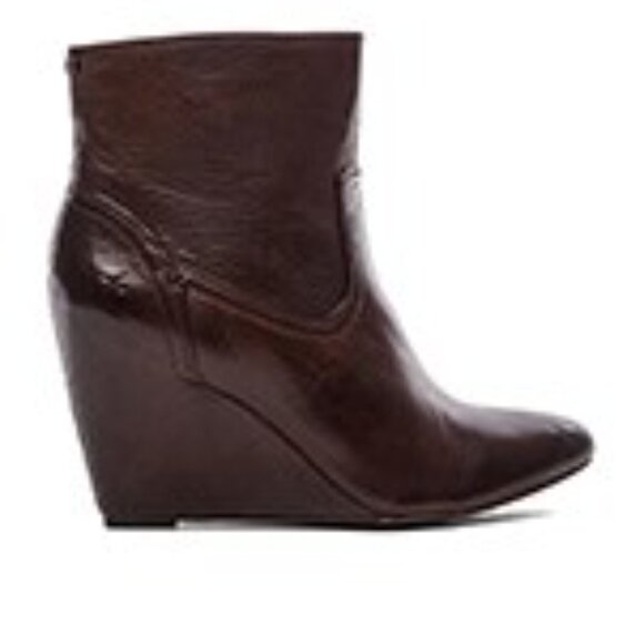 FRYE Women's Regina Covered Wedge Boot, Dark Brown, 9.5 M US - Picture 6 of 8